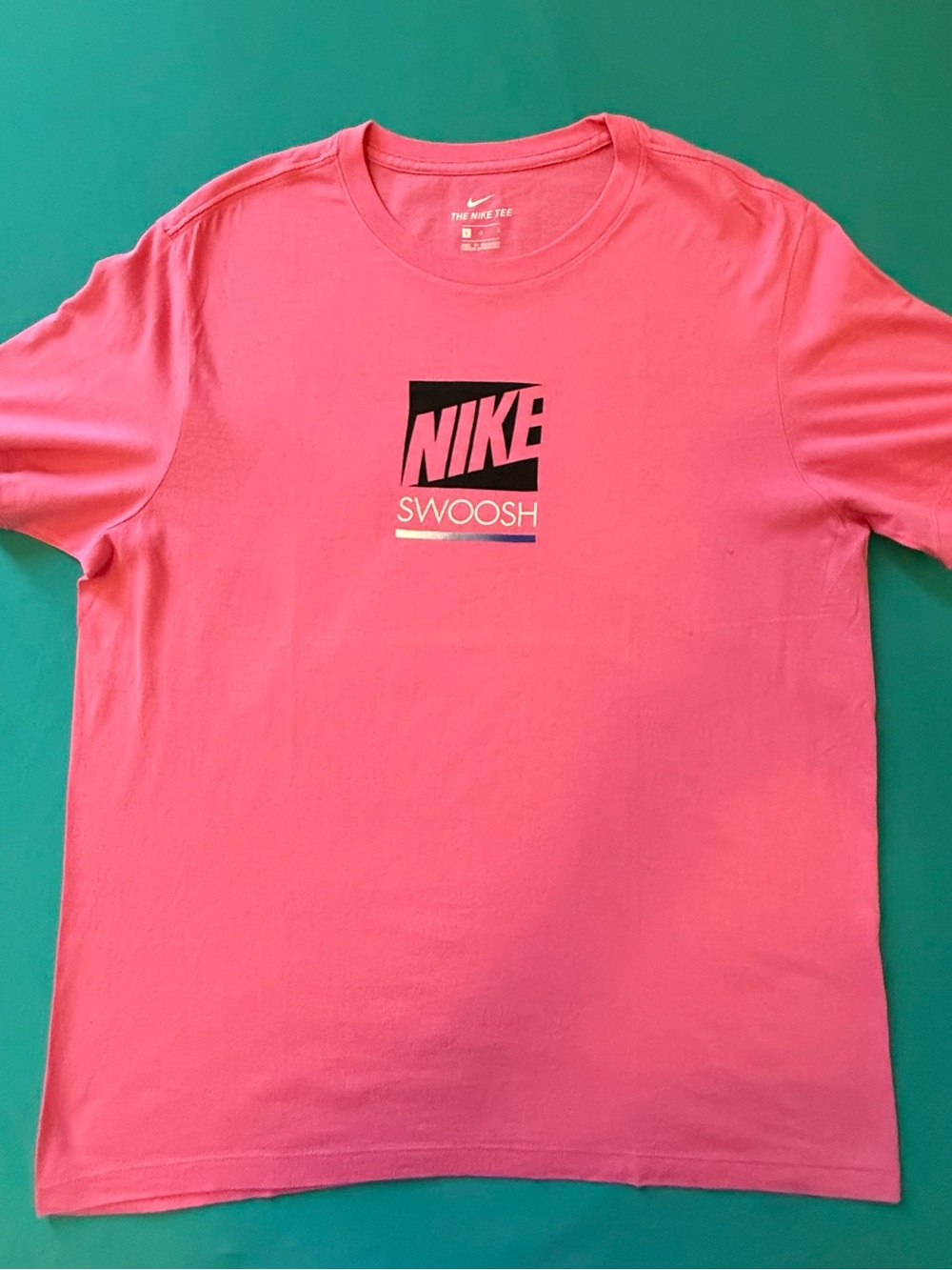 Nike Men's Pink Graphic Swoosh Tee